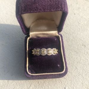 Yellow diamond wedding band halo wedding band simulated diamonds